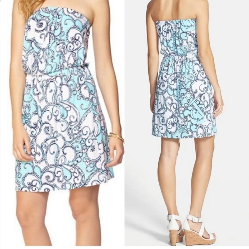 Lilly Pulitzer Shape Up Or Ship Out Atwood Strapless Jersey Dress